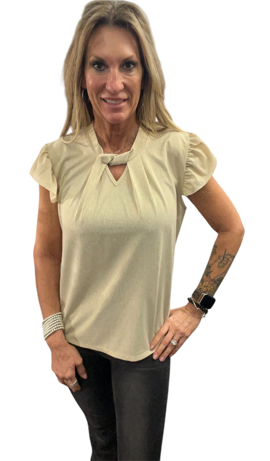RY024Y805-P - Peach Cream - Knit Pleat Sleeve Top A3513 - Pack
