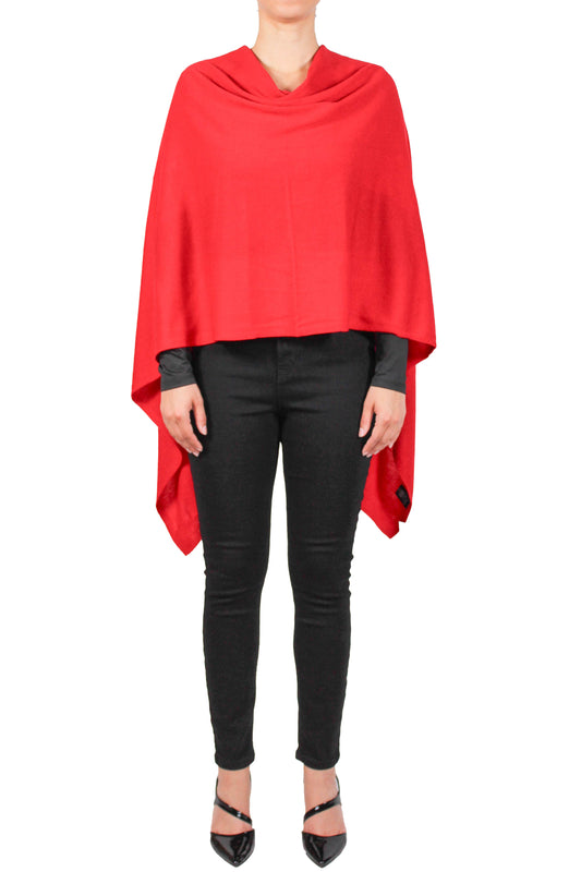 CCP320056-RE - Red - Knit Poncho A3664 - Pack