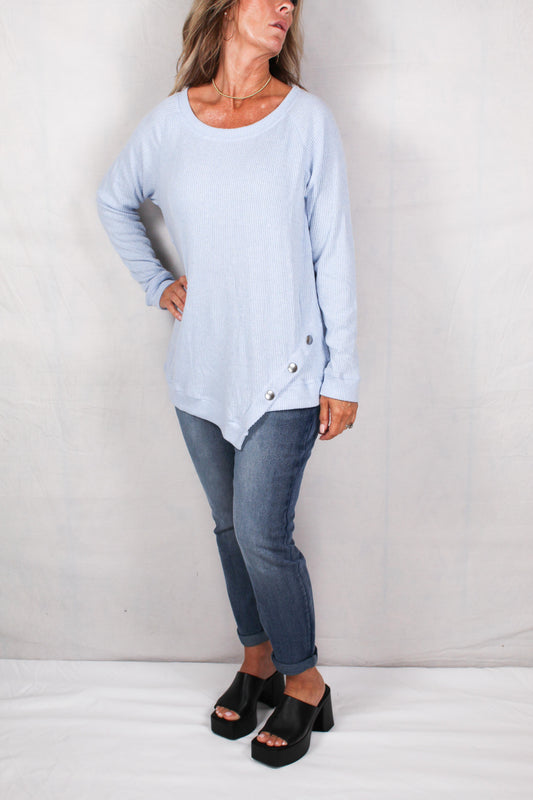 FM35670D-B - Blue - Pointed Button Top A1066 - Pack