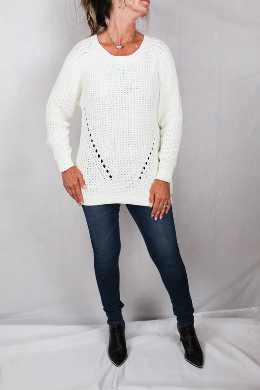253525M-I - Ivory - Chenille Sweater A1096 - Pack
