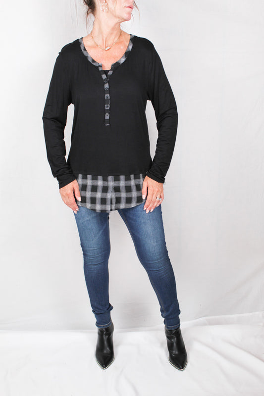 A8MT551-B - Black - Two Piece Top A1132 - Pack