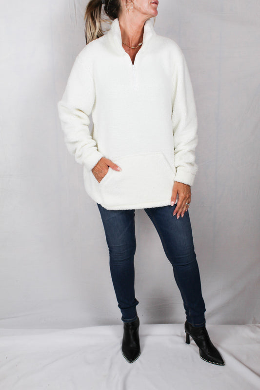 M9127D23-E - Egret - Half Zip Sherpa A1371 - Pack