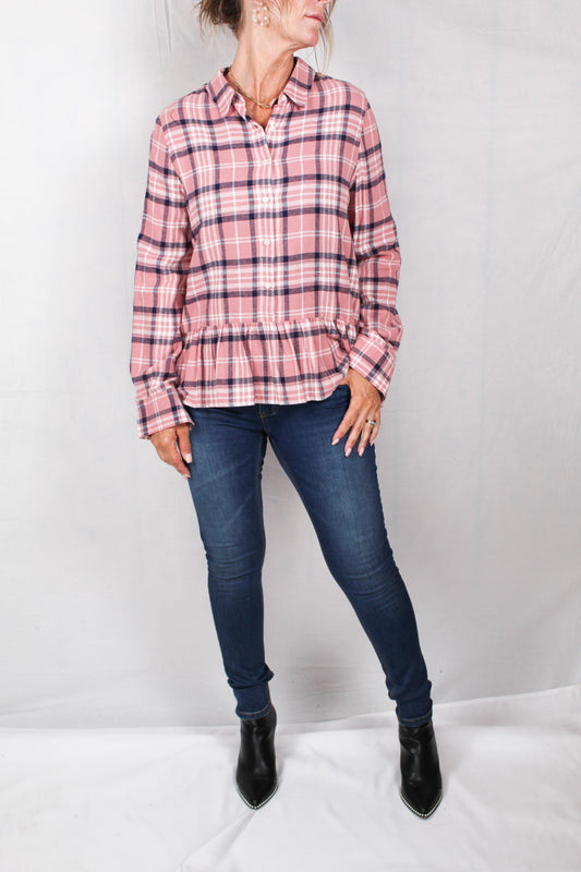 BBMW844-D - Dusty Rose - Flounce Button Shirt A1390 - Pack
