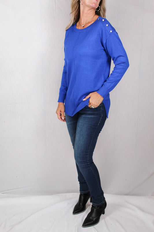 HS50095W-RO - Royal - Button Shoulder Tunic A1397 - Pack