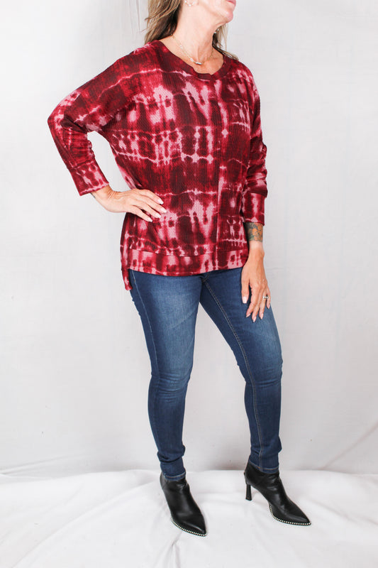 FM35777-W - Wine Combo - 1A - Dolman High Low Top A1432 - Pack