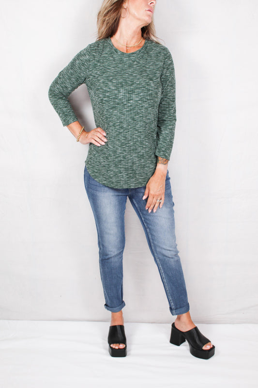 K442003-B - Bayberry 3/4 Sleeve High Low Top A1649 - Pack