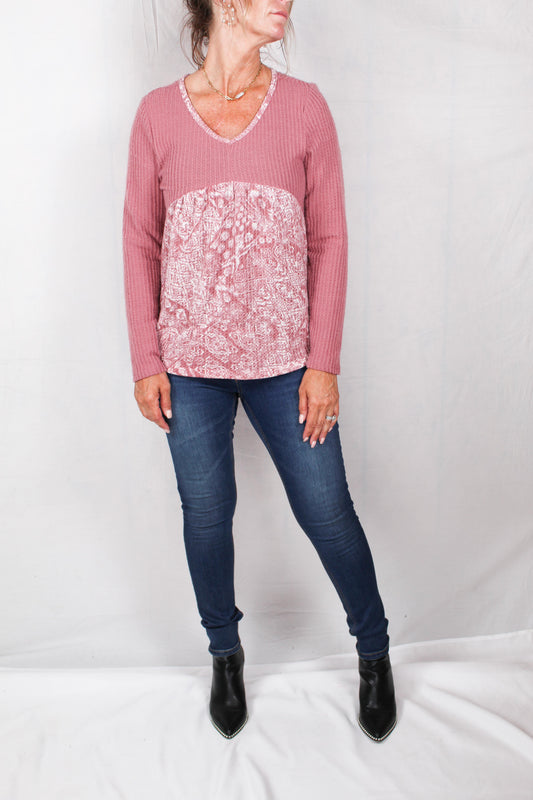 MF890AL21-M - Mauve - Solid Print Top A1891 - Pack