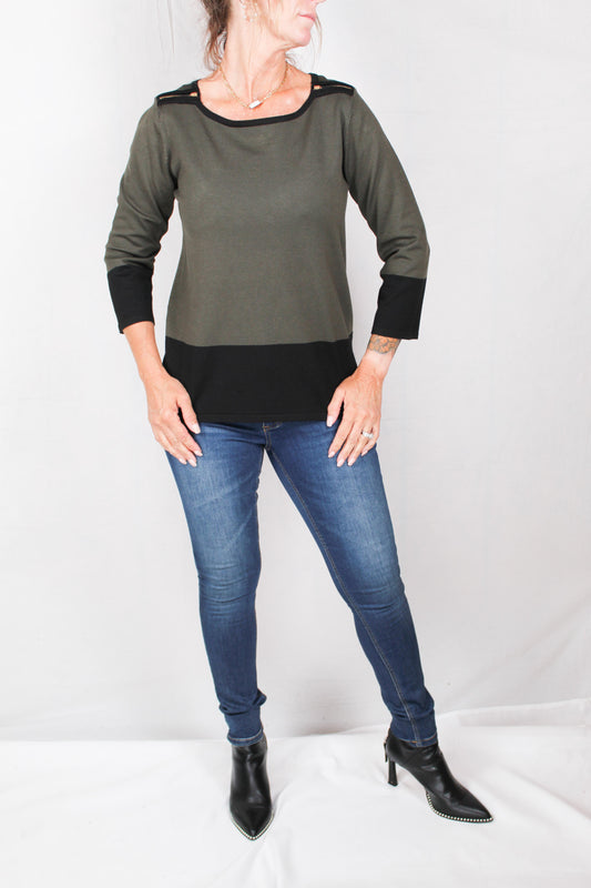 CG95103-F - Forest Spruce/Black - Two Tone Sweater A2083 - Pack