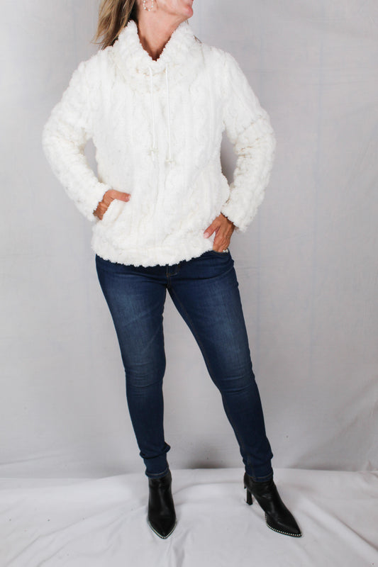 SR2638-I - Ivory - Cable 1/4 Zip Jaquard Pull Over A2097 - Pack