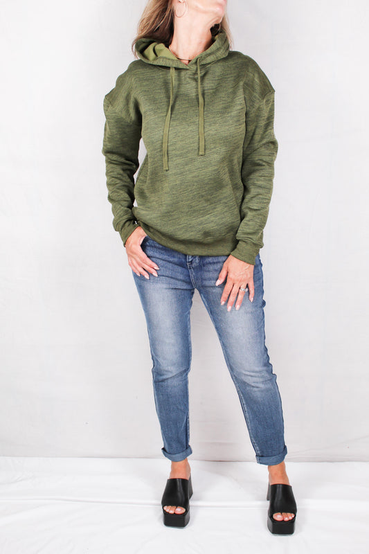 NDMT002-O - Olive - Hooded Fleece Top A2259 - Pack