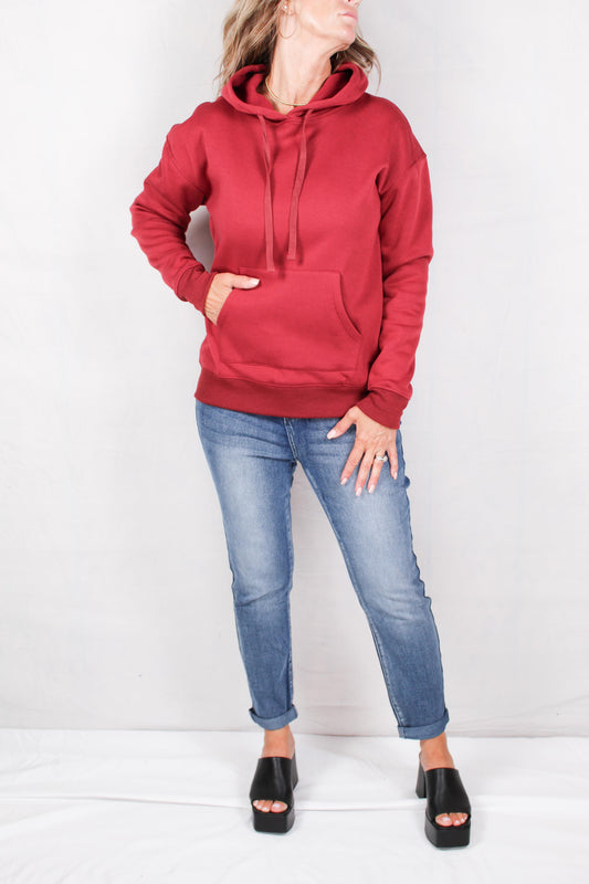 NDMT005-R - Ruby - Hooded Fleece Top w/ Pockets A2262 - Pack