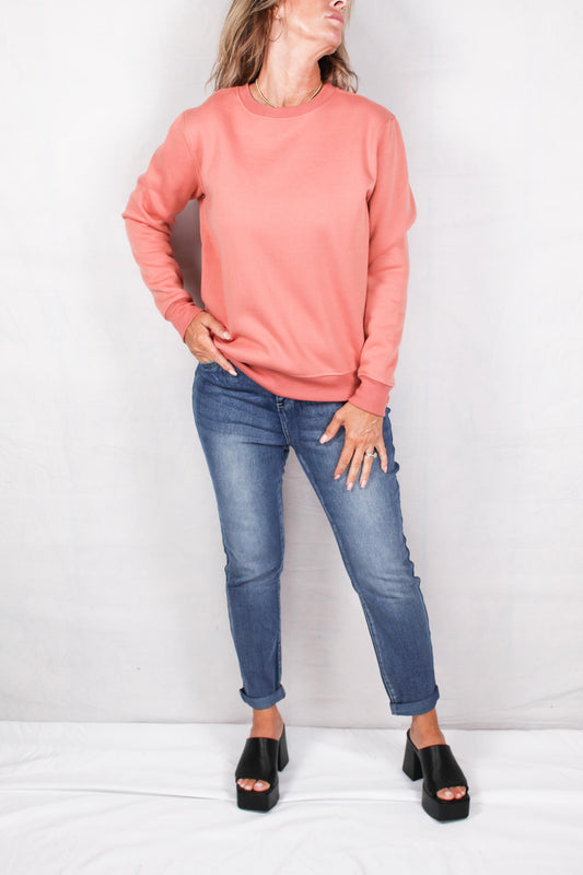 NDMT007-B - Brick - Long Sleeve Crew Neck Top A2267 - Pack
