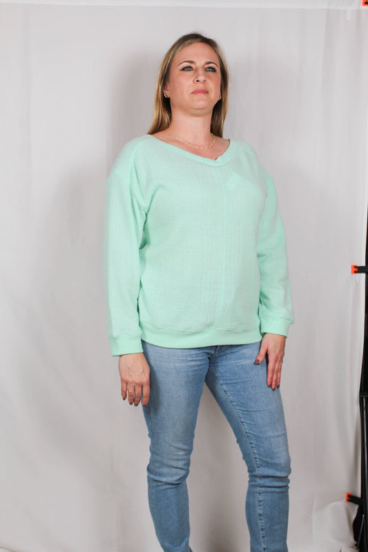 SWP30059-T - Aqua Mint (B) - L/SLV Crew Neck X Back - Plus A2294 - Pack
