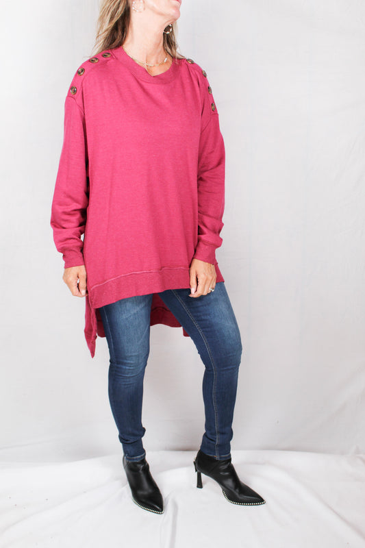 SWM30042-M - Magenta (D) - L/SLV Extreme High Low Top A2298 - Pack