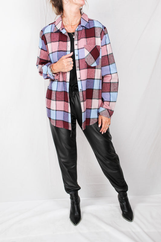 PC033520-B - Blush Multi - Shacket Plaid A2345 - Pack