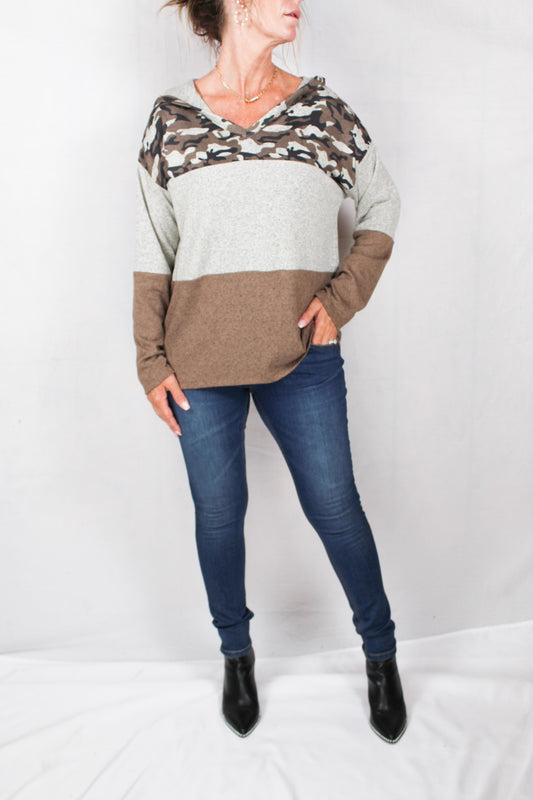 FK60038A-O - Oatmeal Combo - Hooded Hacci Top A2354 - Pack