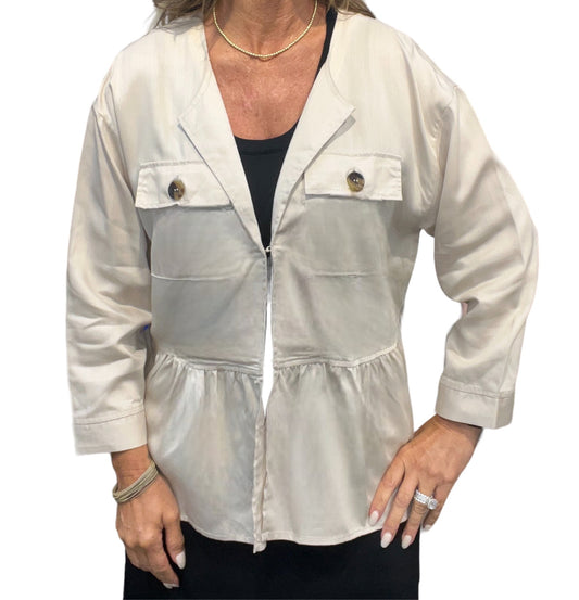 TS136-S - Stone - Long Sleeve Tencel Shirt A2646 - Pack