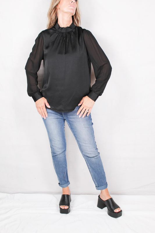 MT81H36K1-B - Black - Long Sleeve Blouse A2688 - Pack
