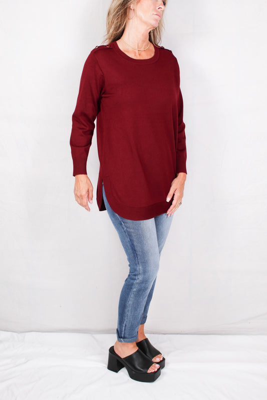 FS50183-R - Rhododendron - Long Sleeeve Curved Hem Tunic A2709 - Pack