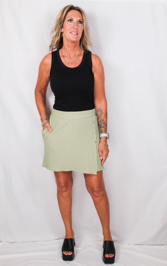 FM11593-B-S - Sage - Skort - Textured A3050 - Pack