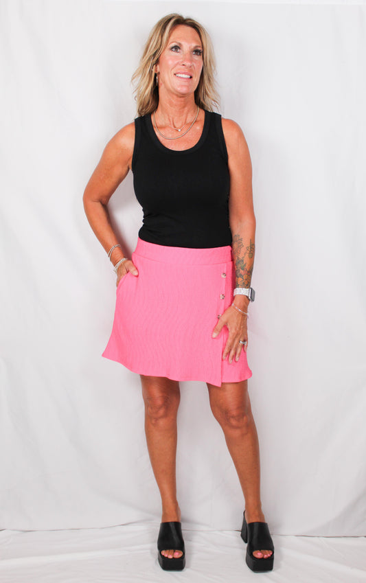 FM11593-C-H - Hot Pink - Skort - Textured A3051 - Pack