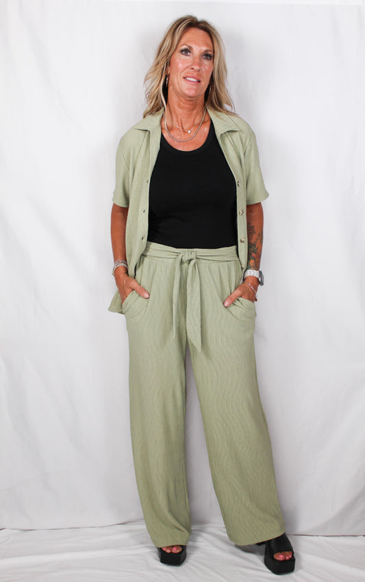 FM11591-C-S - Sage - Textured Knit Bottoms A3056 - Pack