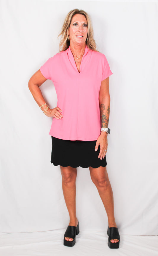 MN36038-D-H - Hot Pink - Dolmand Sleeve T-Shirt A3066 - Pack