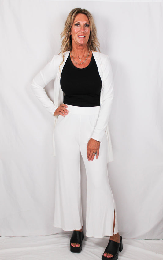 K682324-W - White - Pull on Pant A3163 - Pack