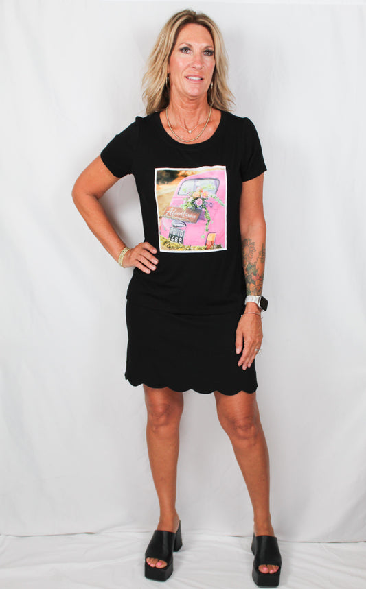 K612309-Bl - Black - Short Sleeve T-Shirt A3216 - Pack