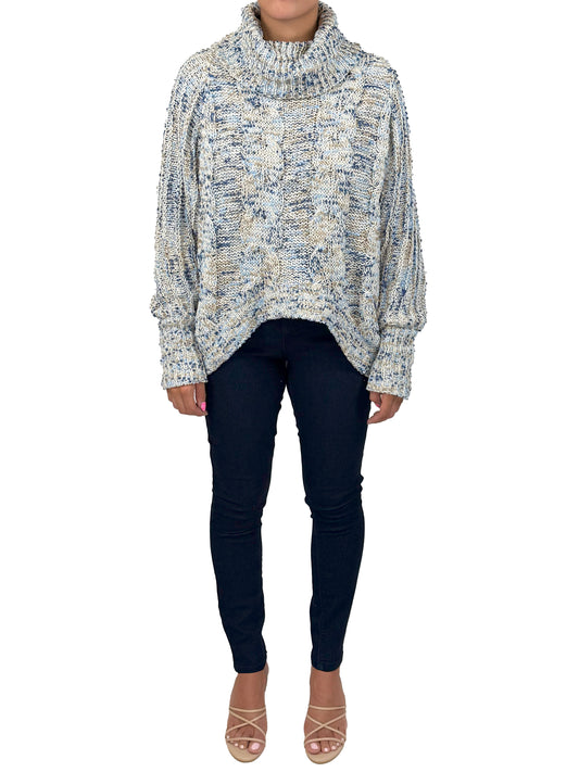 HAD6540-T -  - Chenille Cowl V-Neck Sweater A3632 - Pack