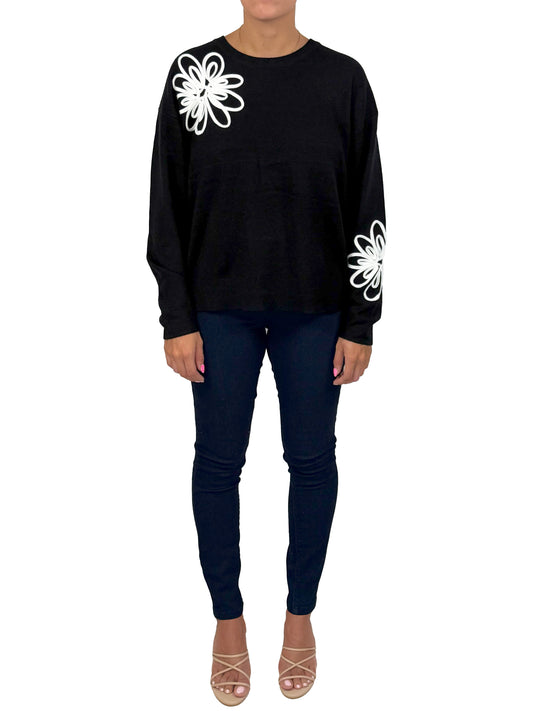 HAI1420-B -  - Flower Soutache Sweater A3634 - Pack