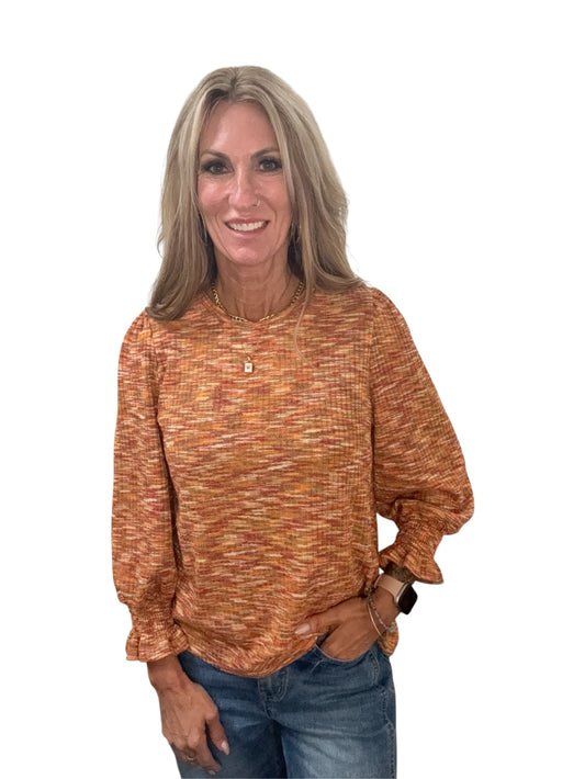 ST81QN152-R -  - Milano Rib Knit Long Sleeve Elastic Bottom Top A3650 - Pack