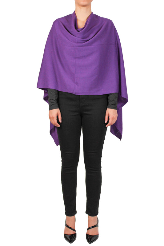 CCP320056-P - Purple - Knit Poncho A3665 - Pack