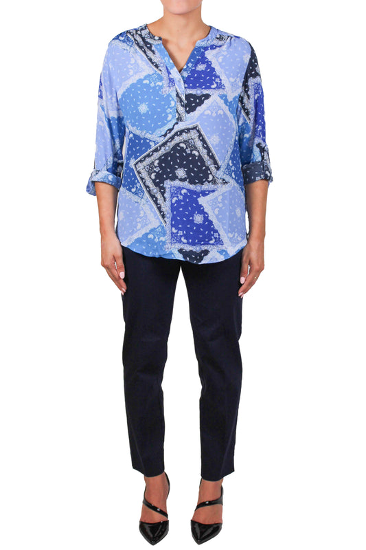 ST815OUP4-C - Cloisonne Dress Blue - 3 Button Long Sleeve Blouse A3713 - Pack