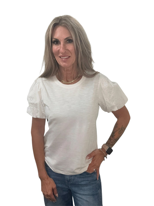 NK1576-W - White - Short Sleeve Knit Top A3891 - Pack
