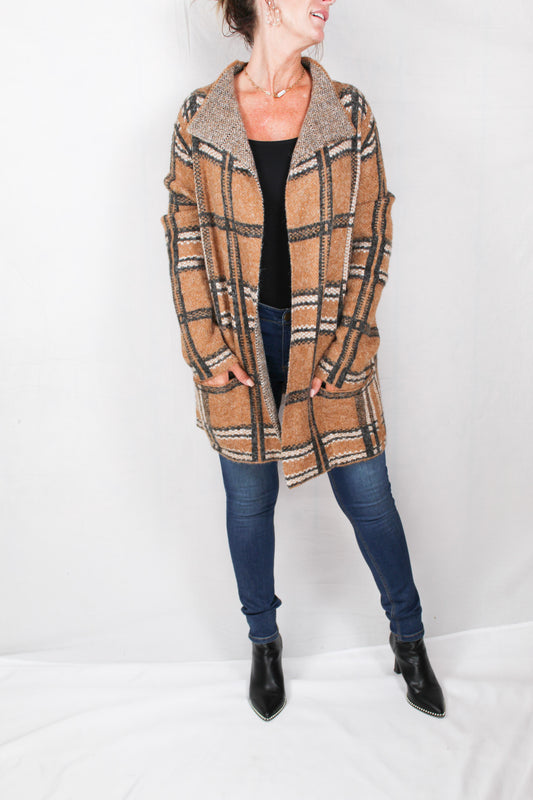 J2F6599135-T - Plaid - Cardigan Long Sleeve A650 - Pack