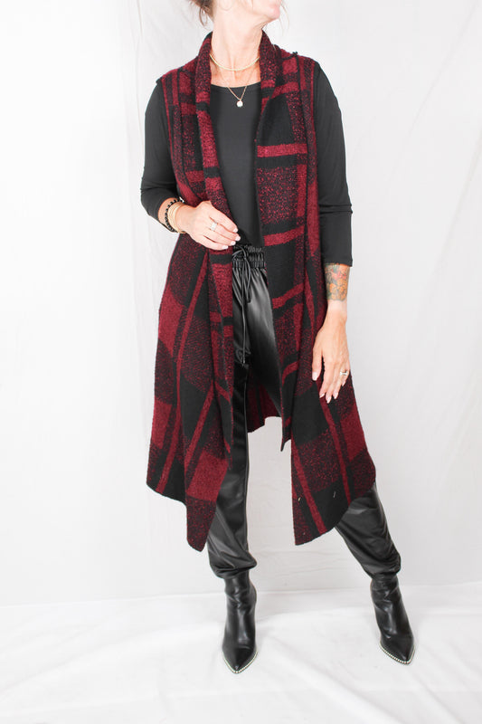FS50060-Z - Zinfandel - Plaid Vest A748 - Pack