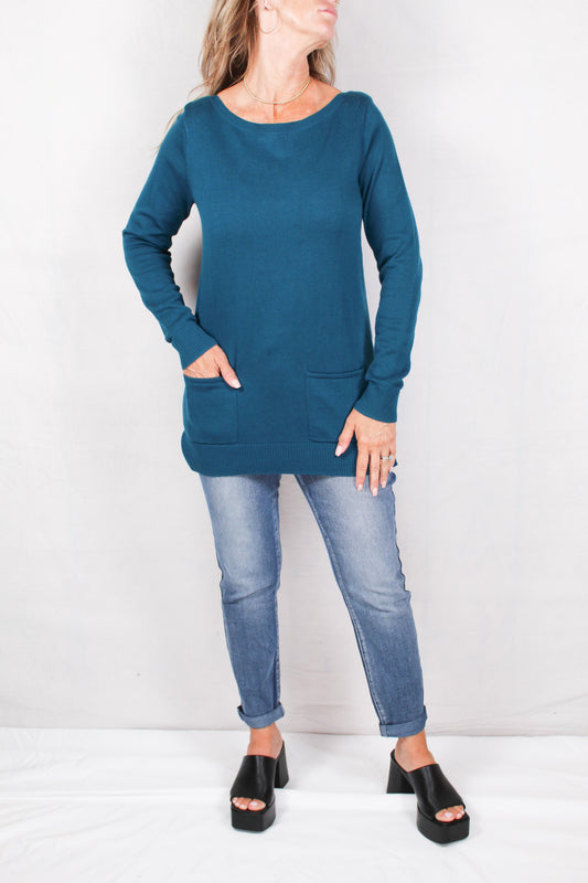 F21130-T - Teal - Two Pocket Tunic A773 - Pack