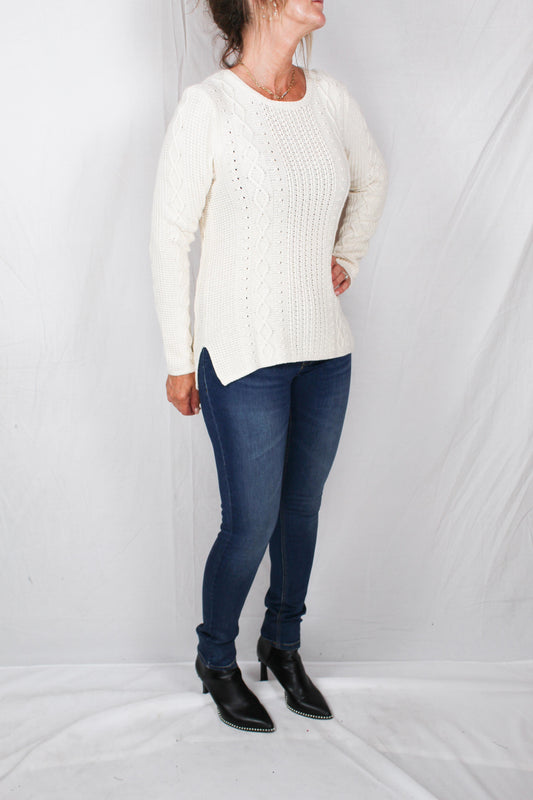 F21310-B - Light Beige - Cable Sweater A780 - Pack