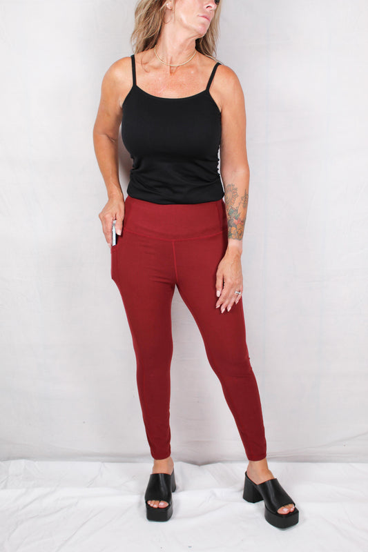 BBMN601-P - Pomegranate - High Waist Legging A792 - Pack
