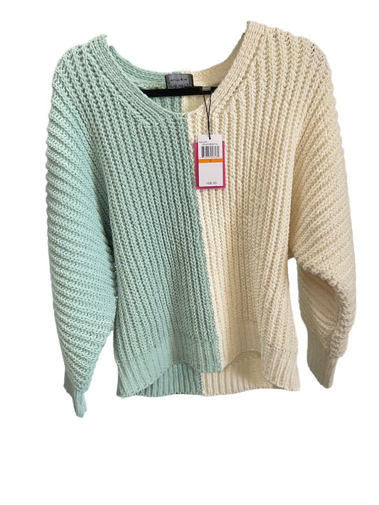 NS1599-S - Seafoam Vanilla - V-neck Chenille Top Sweater A3265 - Pack