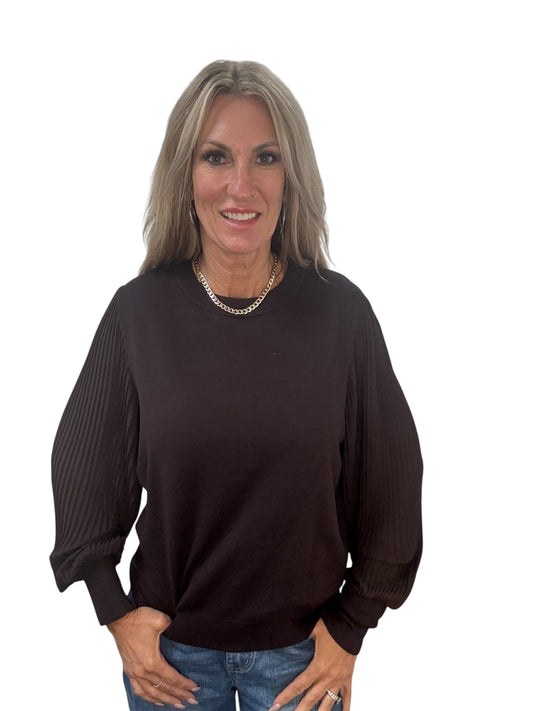 ST818D9I3-6-C -  - Pleat Sleeve Sweater A3970 - Pack