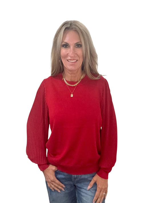 ST818D9I3-6-J -  - Pleat Sleeve Sweater A3968 - Pack