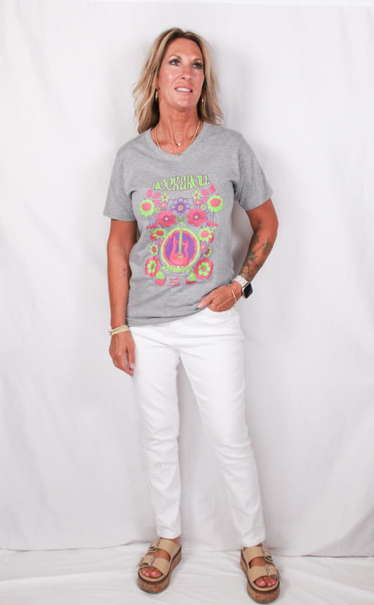 KCT-0008 - Heather Grey - V-Neck T-Shirt Rock&Roll T0008 - Pack