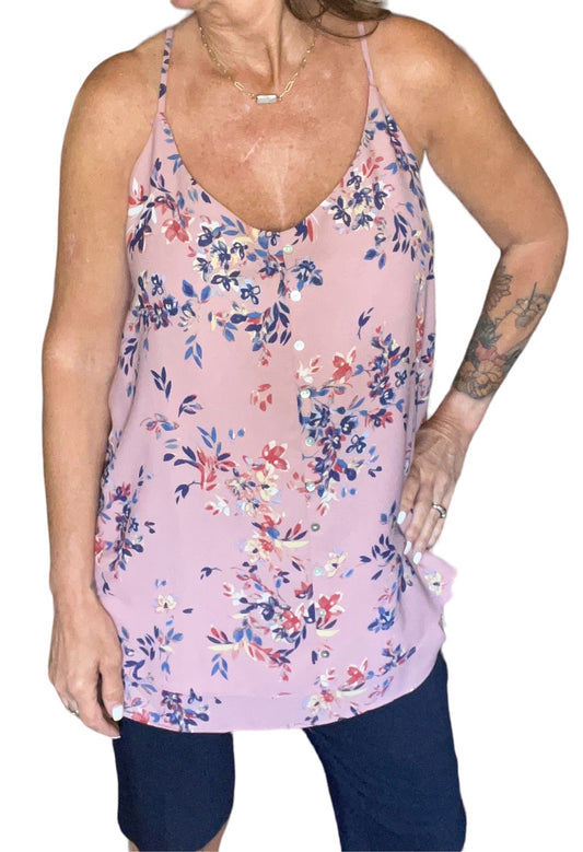 ST81506F1-M - Melllow Rose / Multi - Sleeveless Blouse A2489 - Pack