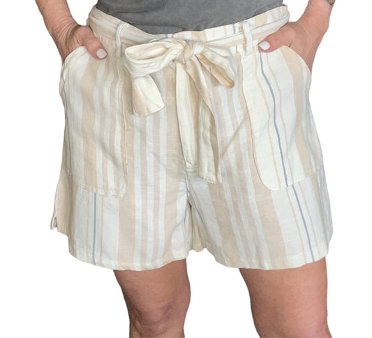 MS26597-06H - Khaki Stripe - Linen Short A2648 - Pack