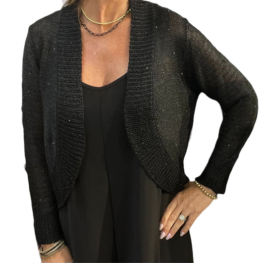 R1JD19C36R23-B - Black - Sequin Sweater Shrug A2738 - Pack