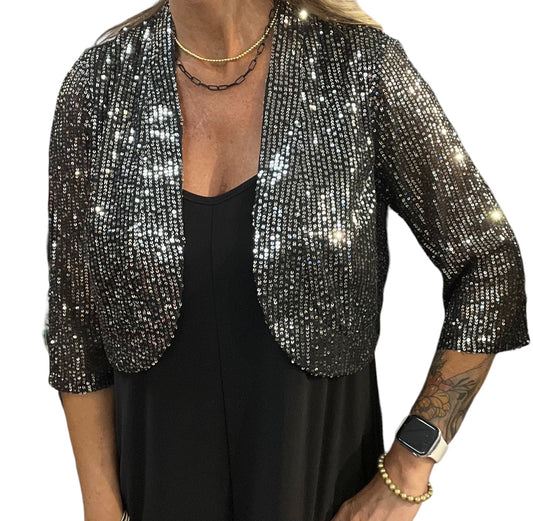 R1JD1684LR23-B - Black - Sparkle Shrug A2740 - Pack
