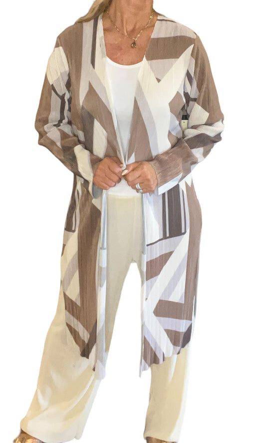 K142345-O - Oakleigh - Plisse Print Duster A2874 - Pack