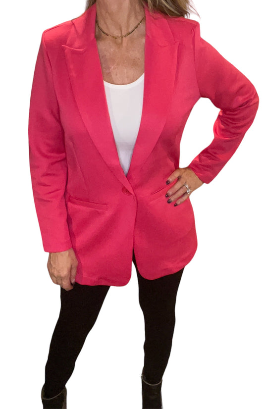 SC2063-R - Rasberry - 1 Button - 2 Pocket Blazer A2899 - Pack